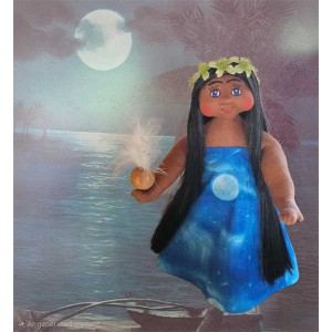 10" Art Doll Hina, Moon Goddess of Hawaii