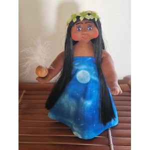 10" Art Doll Hina, Moon Goddess of Hawaii