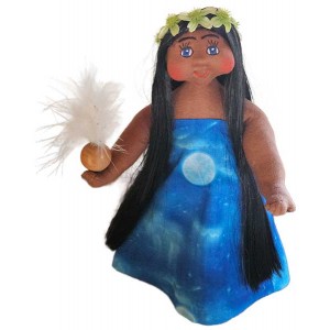 10" Art Doll Hina, Moon Goddess of Hawaii