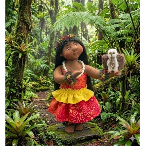 10" Art Dolls Iolani and 'Io 10" Art Dolls Iolani and 'Io