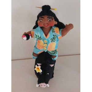 4" Art Dolls Musubi and Pua'a