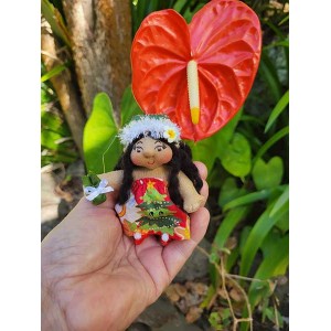 *Aloha Doll Ornament: Maile, the Guardian Angel*