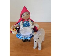 7" Fairy Tale Art Doll Little Red Riding Hood and the Wolf
