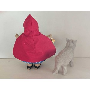 7" Fairy Tale Art Doll Little Red Riding Hood and the Wolf
