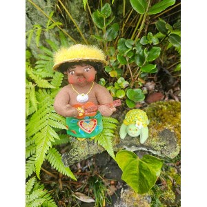 7" Art Doll Moloka'i and Honu