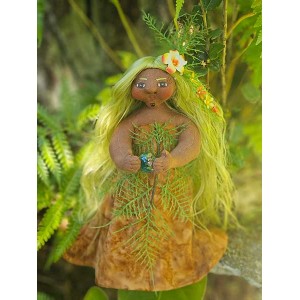 10" Art Doll Papatuanuku, Maori Earth Goddess