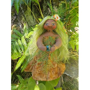 10" Art Doll Papatuanuku, Maori Earth Goddess