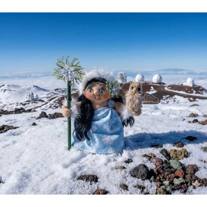 4" Art Doll Poli'ahu, Snow Goddess of Mauna Kea 4" Art Doll Poli'ahu, Snow Goddess of Mauna Kea