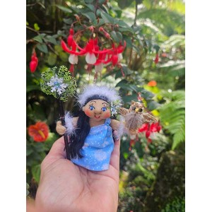 4" Art Doll Poli'ahu, Snow Goddess of Mauna Kea 4" Art Doll Poli'ahu, Snow Goddess of Mauna Kea