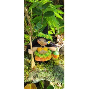 4" Art Doll Pala'ai, the Little Hawaiian Witch