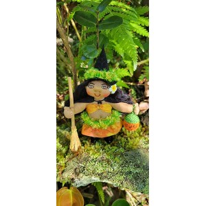 4" Art Doll Pala'ai, the Little Hawaiian Witch