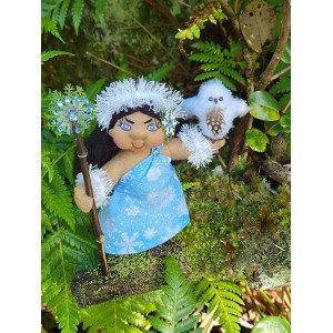 *4" Art Doll Poli'ahu, Snow Goddess of Mauna Kea*