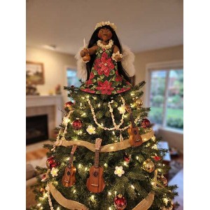 10" Treetop Angel Pua Kalikimaka 10" Treetop Angel Pua Kalikimaka